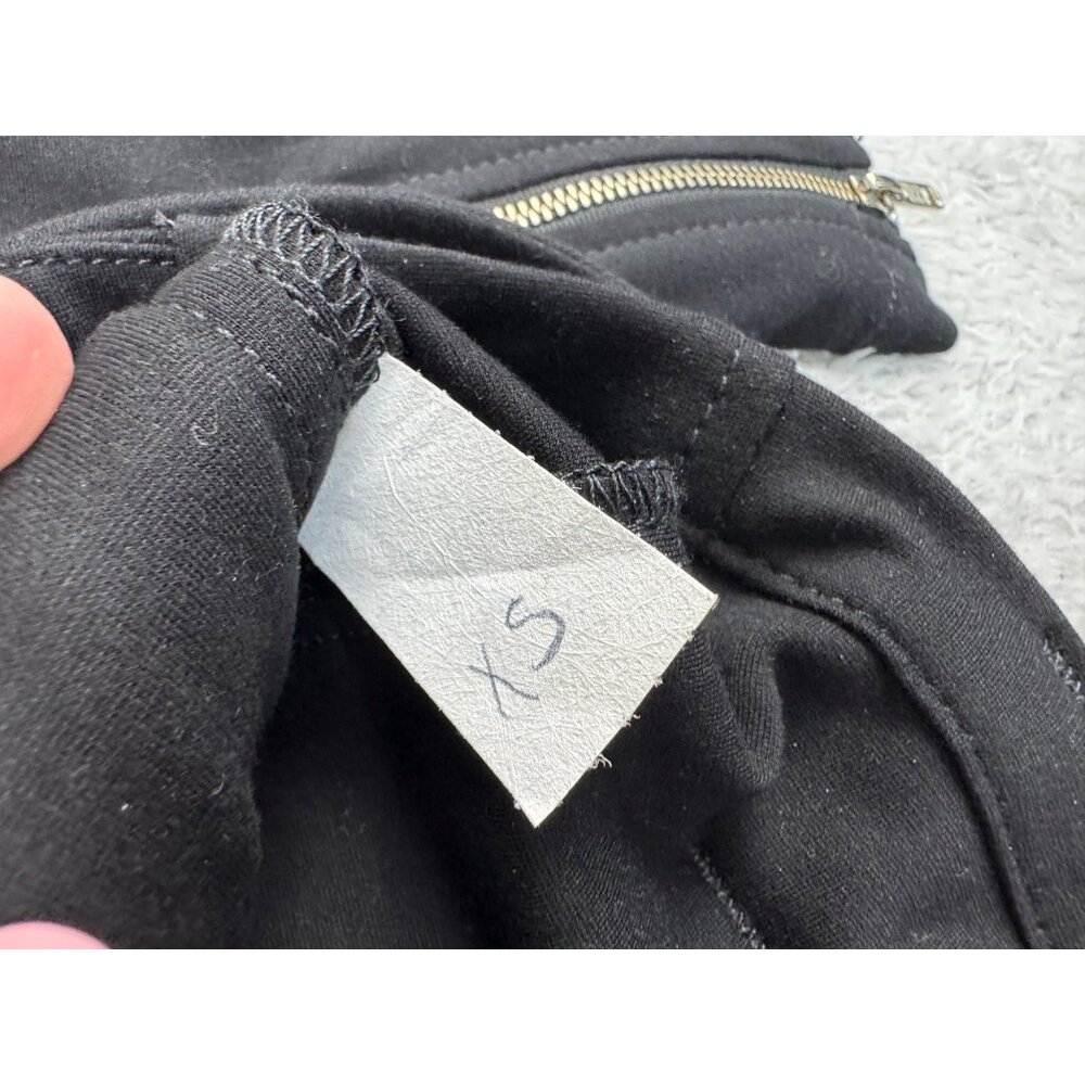 True Religion Womens S Black "Store Sample" Biker Jacket 90s Y2K Gothic Skater - Picture 9 of 14